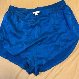 Lunya Vibrant Blue Silk Pijama Shorts